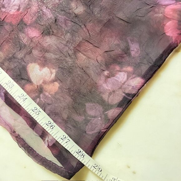 VTG1980s Donna Jessica size 3 Sheer Purple Cropped Long Sleeve Blouse - Picture 16 of 16